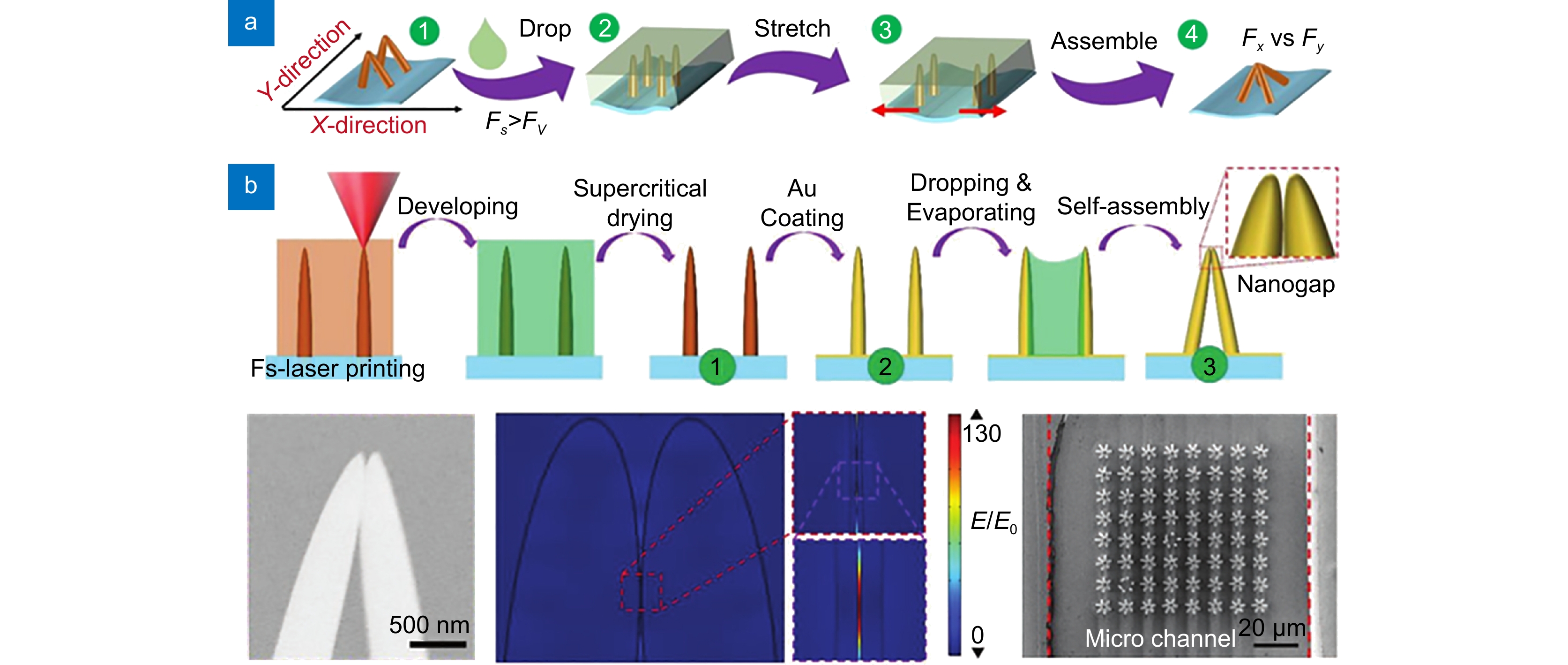 Femtosecond laser direct writing processing of SERS substrates and 